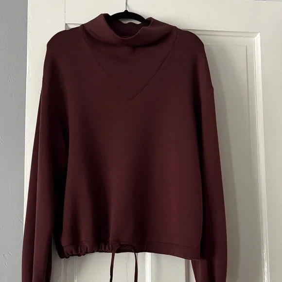 Varley Deep Burgundy /maroon High Neck Top - Picture 2 of 13